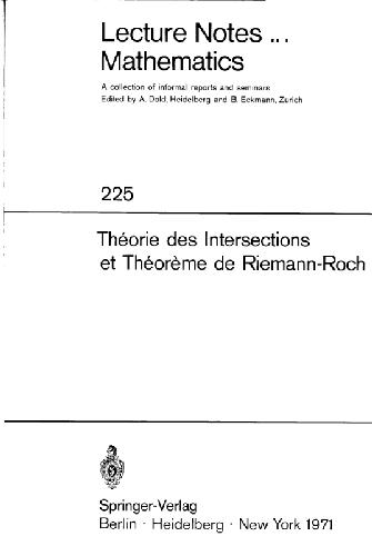 Théorie des intersections et théorème de Riemann-Roch