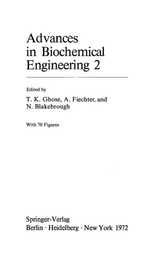 Advances in Biochemical Engineering, Volume 2