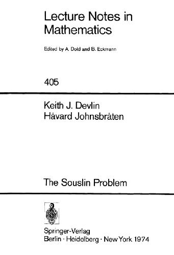 The Souslin Problem