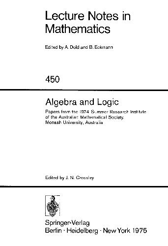 Algebra and Logic