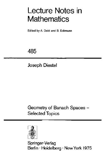 Geometry Of Banach Spaces