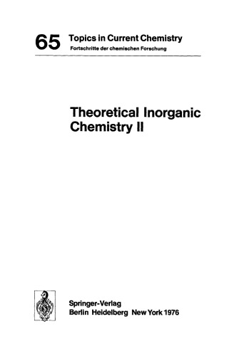 Theoretical Inorganic Chemistry