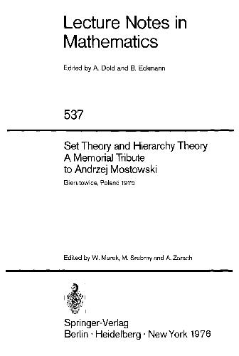 Set Theory and Hierarchy Theory