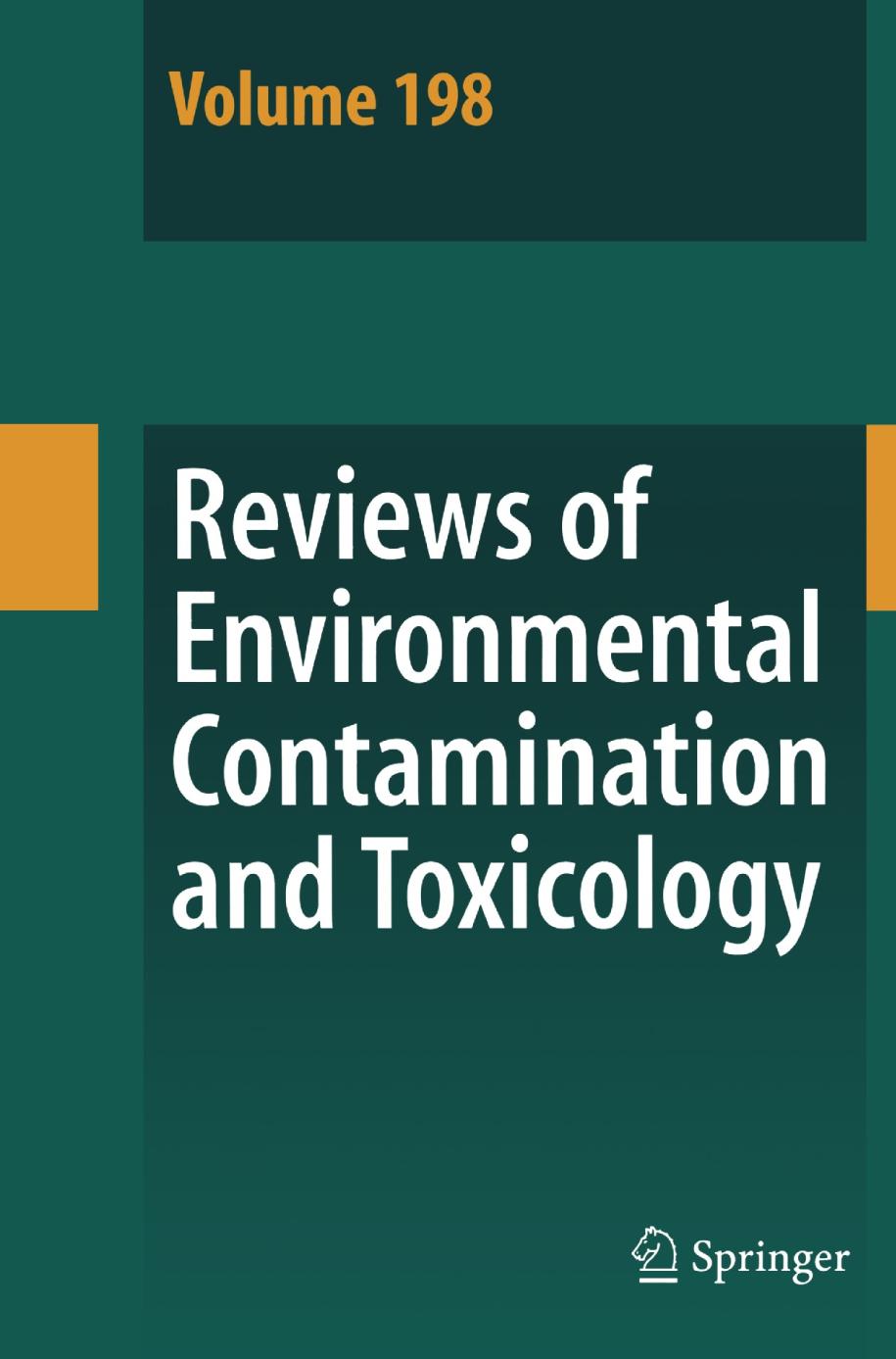 Reviews of Environmental Contamination and Toxicology