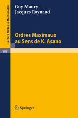 Ordres Maximaux Au Sens De K. Asano