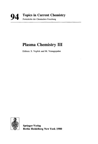 Plasma Chemistry