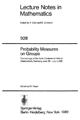 Probability Measures on Groups, Oberwolfach 8