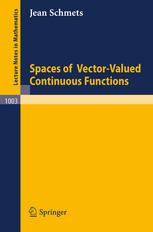 Spaces Of Vector Valued Continuous Functions