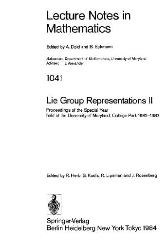 Lie Group Representations II