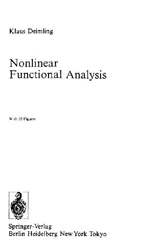 Nonlinear Functional Analysis