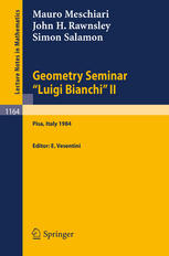 Geometry Seminar &quot;Luigi Bianchi&quot; II - 1984