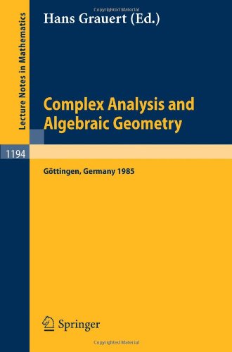 Complex Analysis and Algebraic Geometry