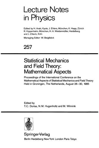 Statistical Mechanics and Field Theory