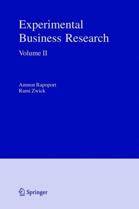 Experimental Business Research, Volume 2