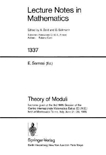 Theory Of Moduli