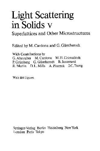 Light Scattering In Soilds V