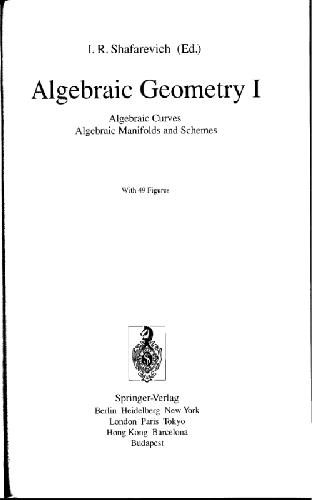 Algebraic Geometry I