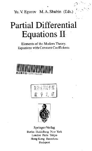 Partial Differential Equations Ii