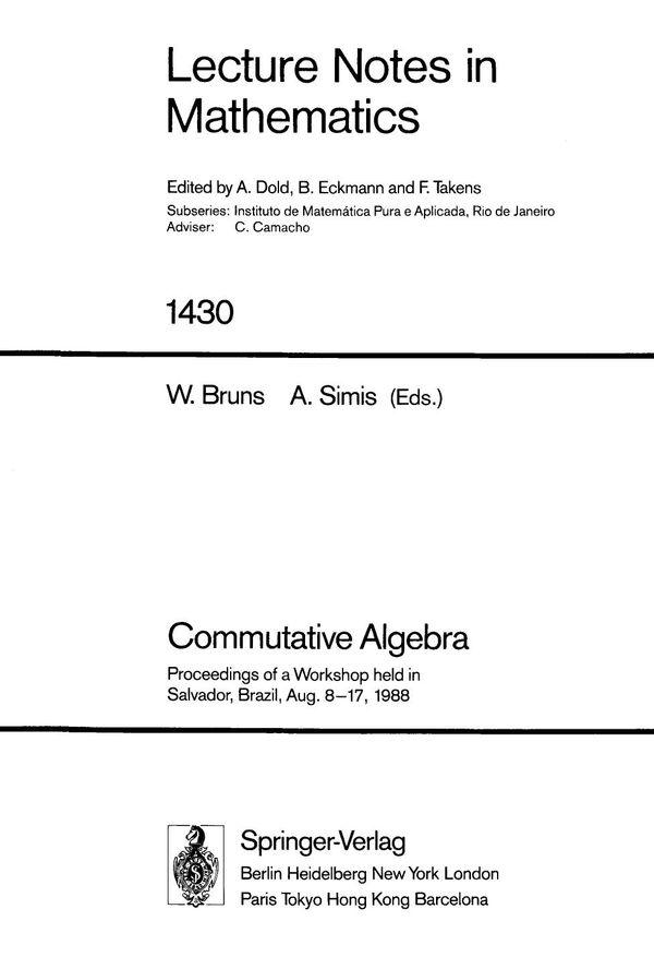 Commutative Algebra