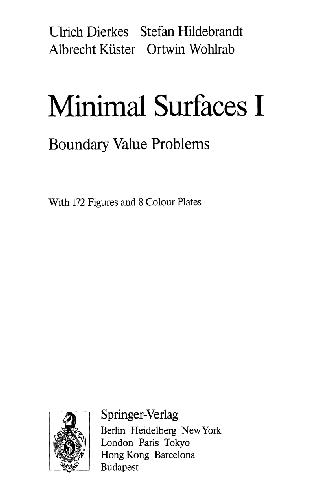 Minimal Surfaces