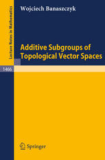 Additive Subgroups Of Topological Vector Spaces