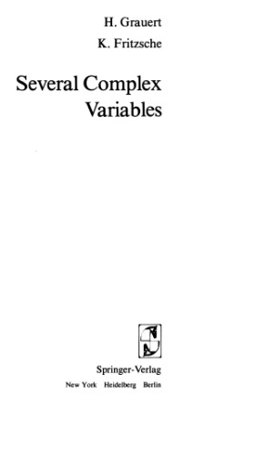 Several Complex Variables