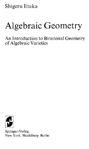 Algebraic Geometry