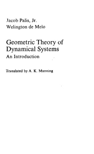 Geometric Theory of Dynamical Systems