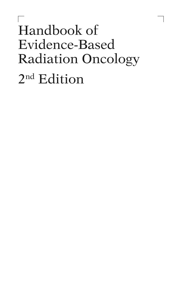 Handbook of Evidencebased Radiation Oncology