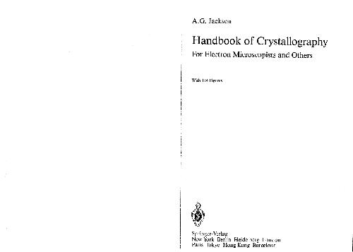 Handbook of Crystallography