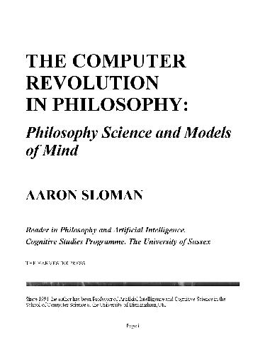 The Computer Revolution In Philosophy