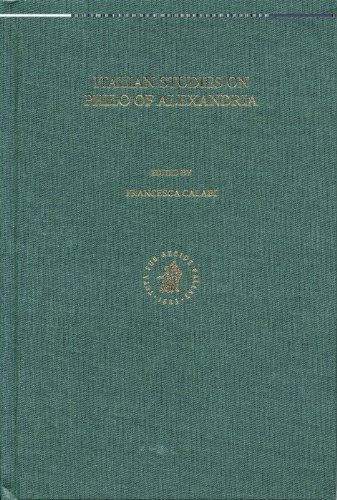 Italian Studies on Philo of Alexandria