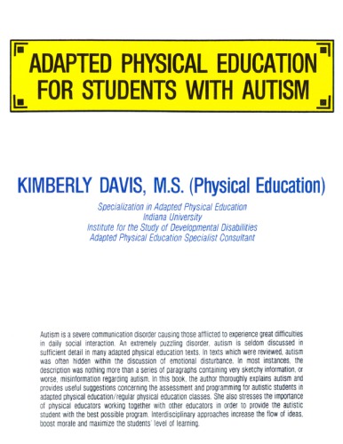 Adapted Physical Education for Students with Autism.