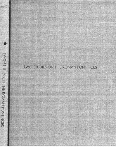 Two Studies on the Roman Pontifices