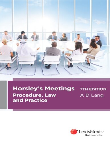 Horsley's meetings : procedure, law and practice