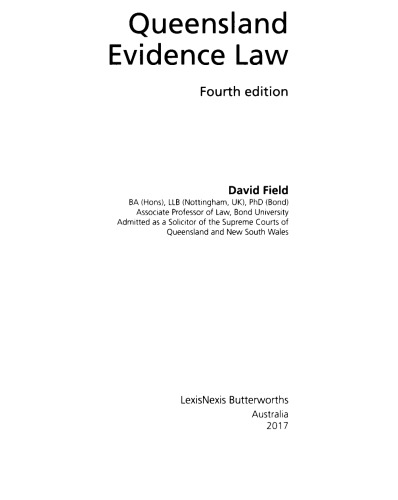 Queensland evidence law