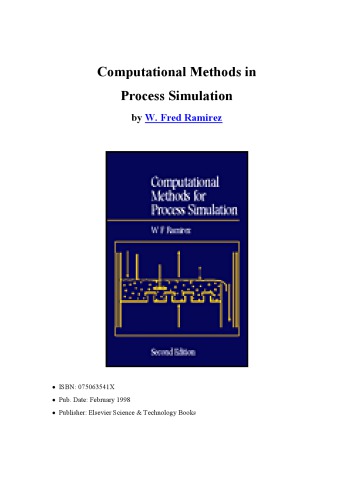 Computational Methods for Process Simulation