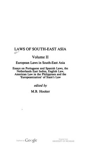 Laws of South-East Asia