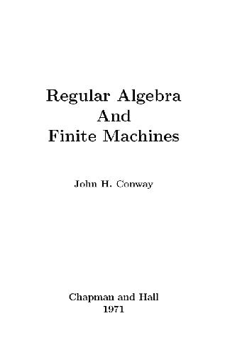 Regular Algebra And Finite Machines