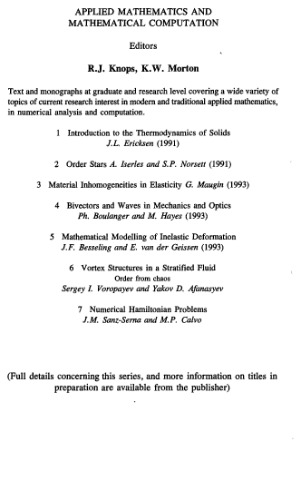 Numerical Hamiltonian Problems