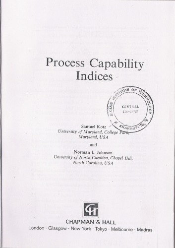 Process Capability Indices