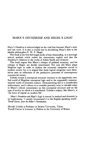 Marx's Grundrisse and Hegel's Logic