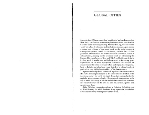 Global Cities