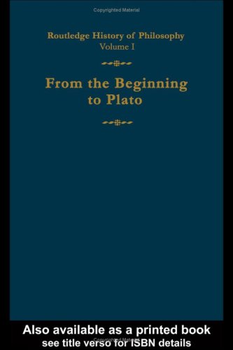 From the Beginning to Plato