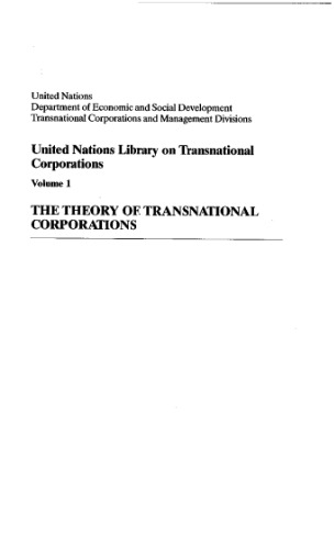 The Theory of Transnational Corporations