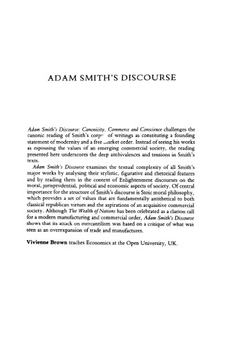 Adam Smith's Discourse