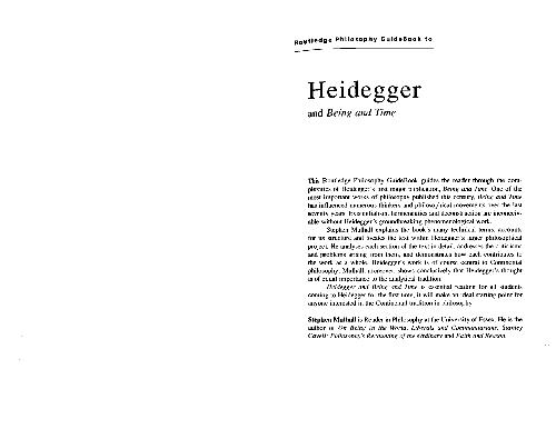 Routledge Philosophy Guidebook to Heidegger and Being and Time