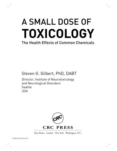 A Small Dose of Toxicology