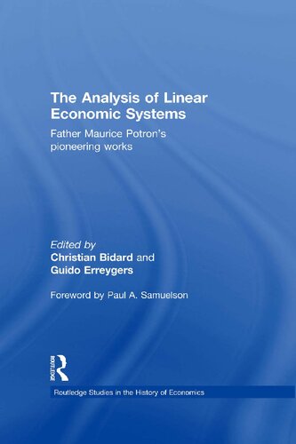 The Analysis of Linear Economic Systems