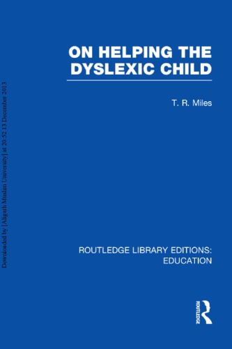 On Helping the Dyslexic Child (Rle Edu M)